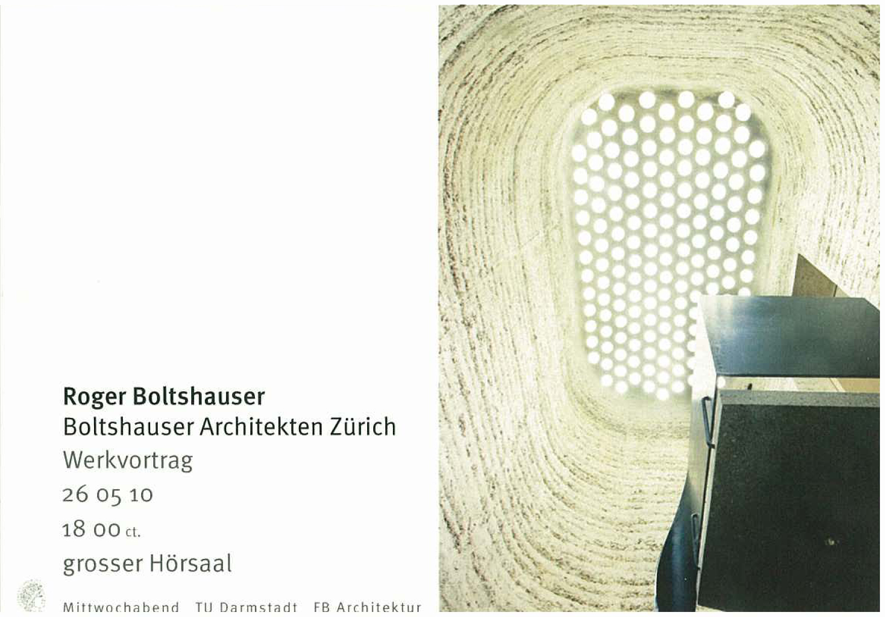 Boltshauser Architekten Vortrag TU Darmstadt