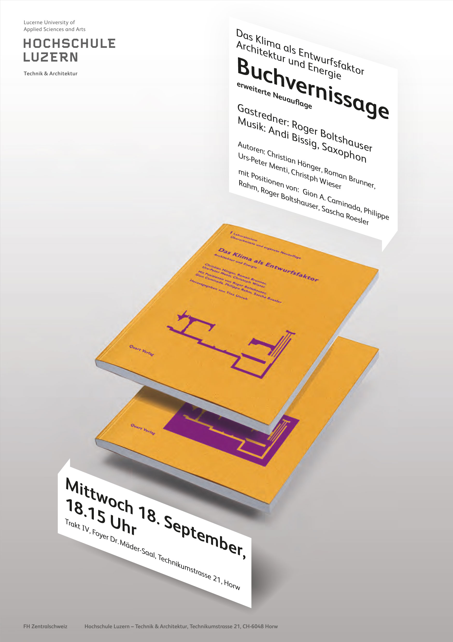 Boltshauser Architekten Buchvernissage Das Klima als Entwurfsfaktor