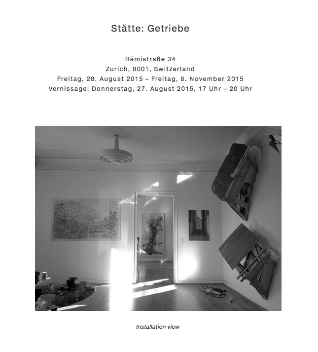 Boltshauser Architekten Ausstellung Galerie Ziegler