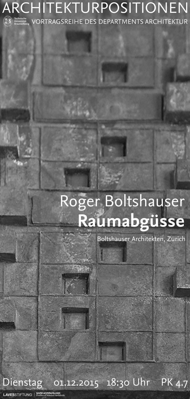 Boltshauser Architekten Vortrag TU Braunschweig