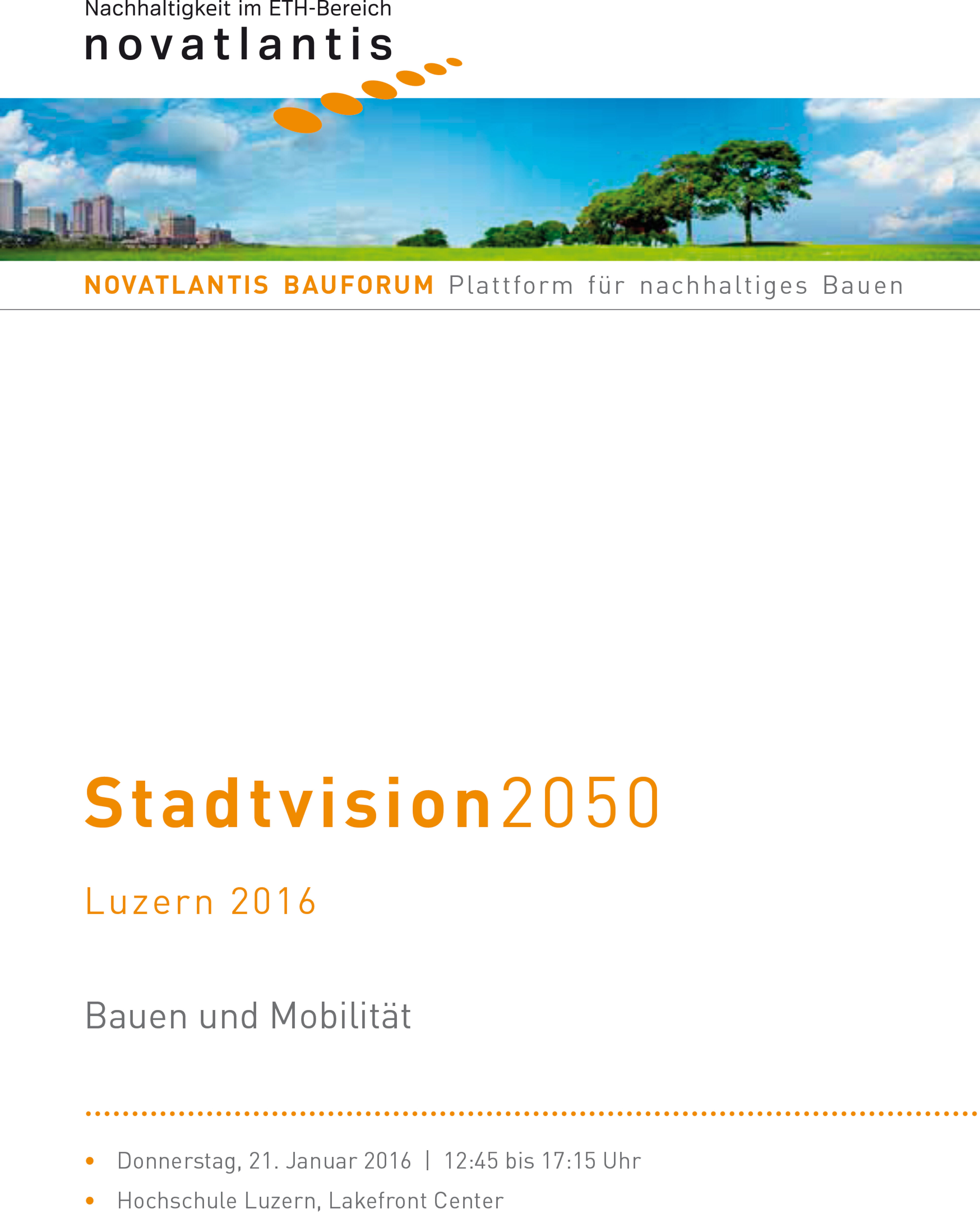 Boltshauser Architekten Vortrag Novatlantis Bauforum Hochschule Luzern