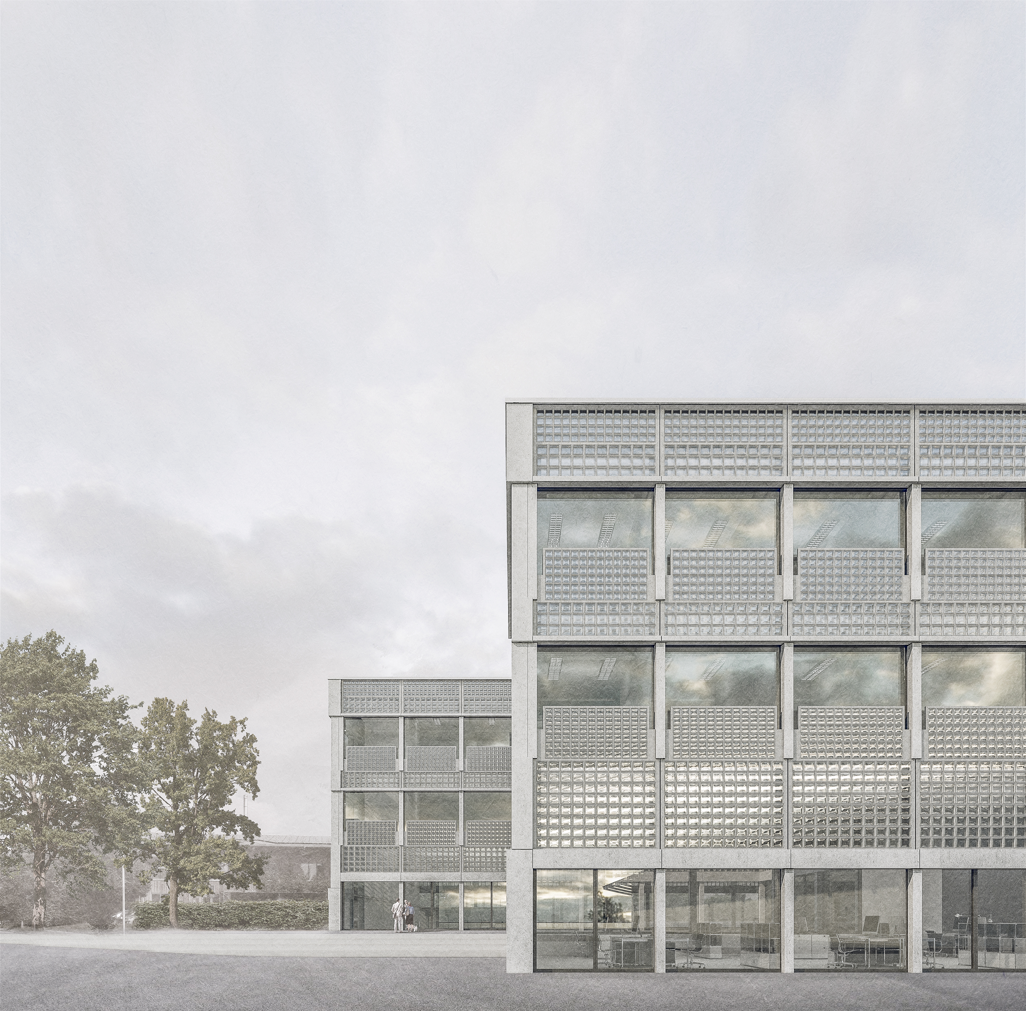 Boltshauser Architekten Wettbewerbsgewinn Büro und Infrastrukturgebäude Wasserwerke WWZ Zug