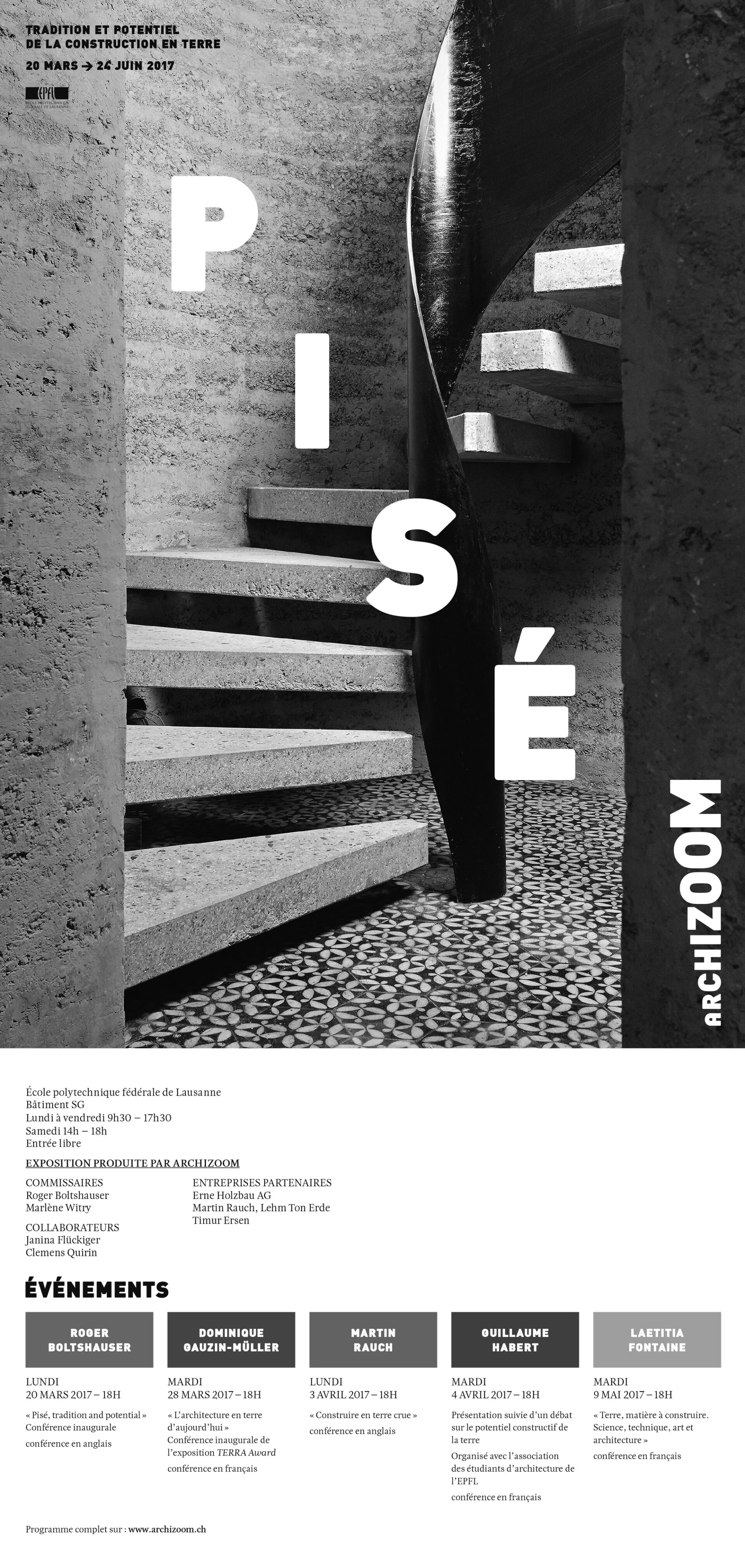 Boltshauser Architekten Ausstellung Pisé Tradition und Potenzial Archizoom EPFL Lausanne