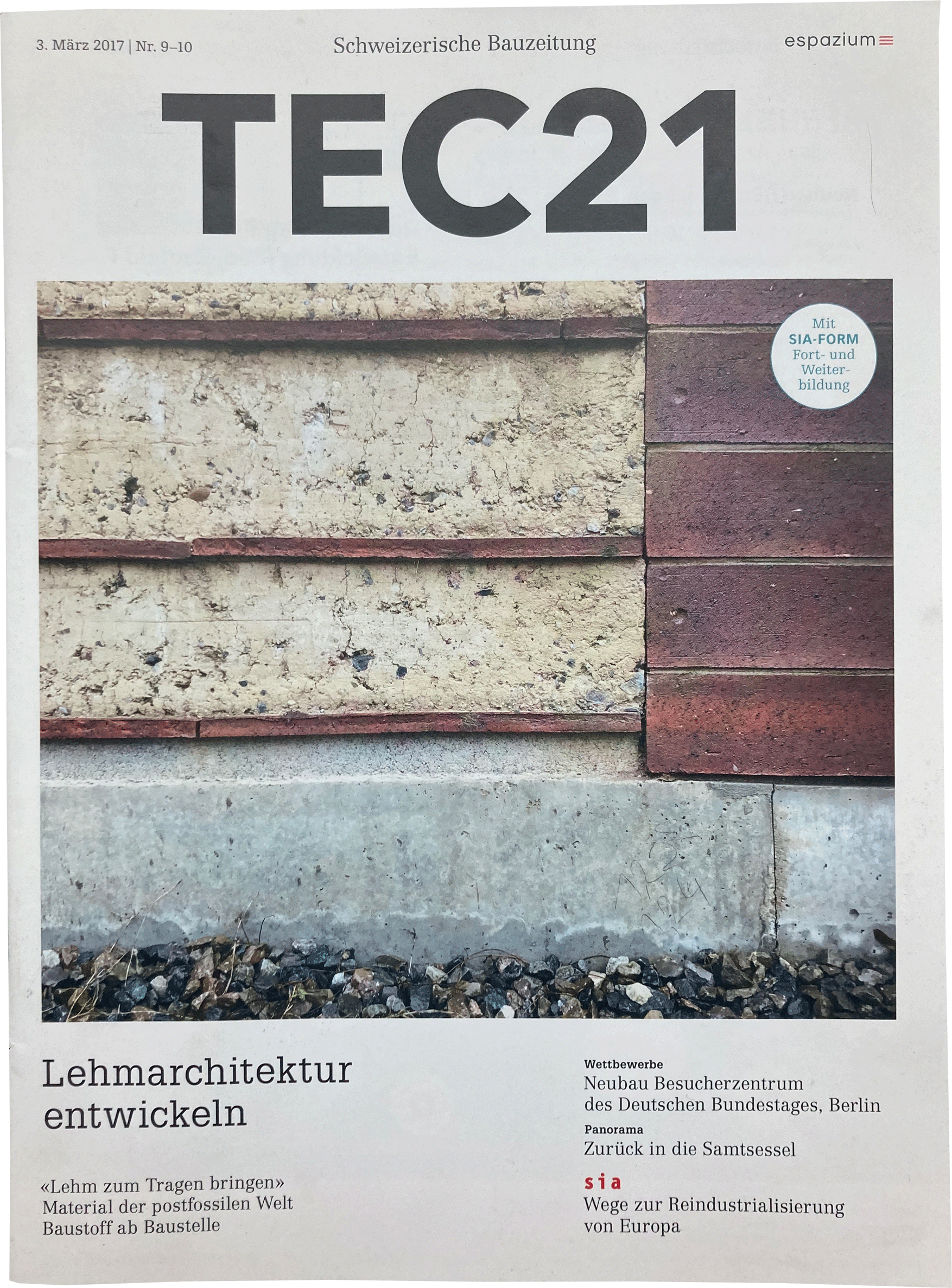 Boltshauser Architekten TEC21 Lehm zum tragen bringen Interview mit Anna Heringer Martin Rauch Jeremy Hoskyn Roger Boltshauser