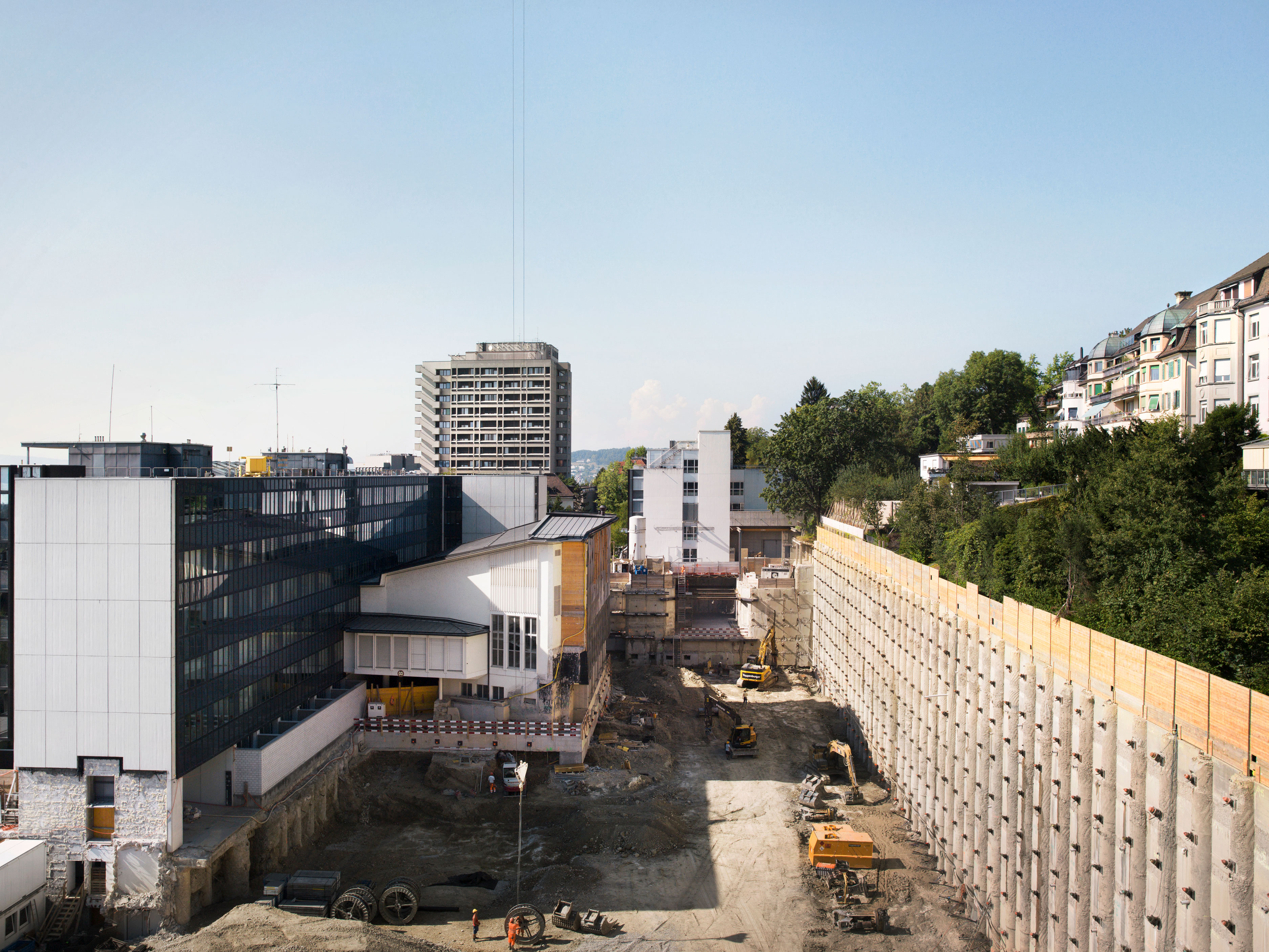 Boltshauser Architekten Hangsicherung Baustelle Forschungsgebäude GLC ETH Zürich Fotografie David Küenzi
