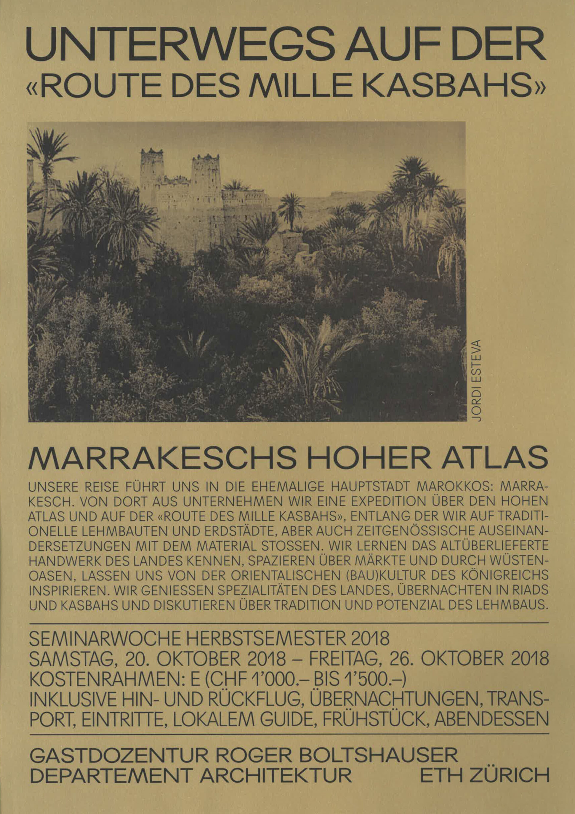 Boltshauser Architekten Seminarreise nach Marokko