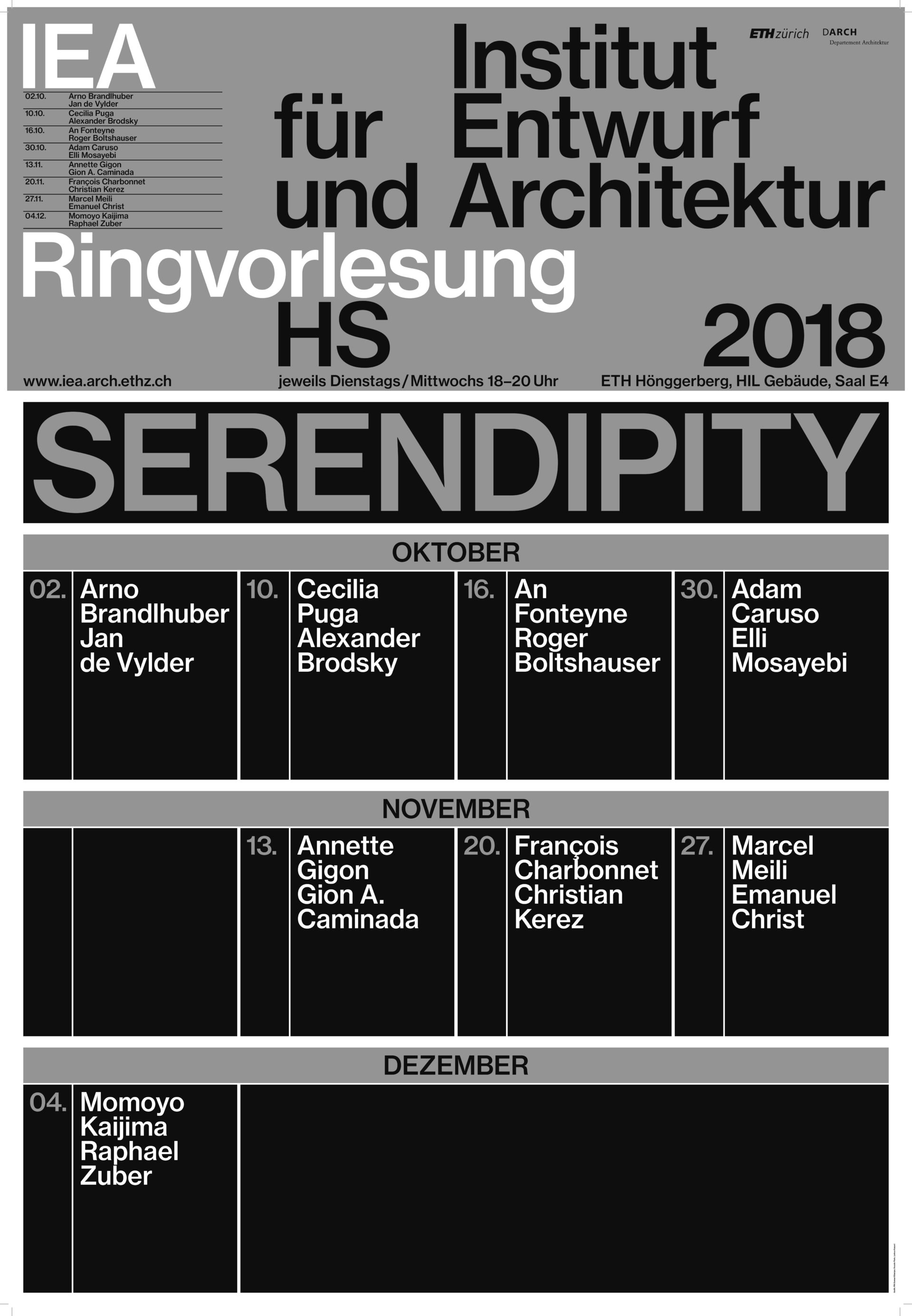 Boltshauser Architekten Vortrag IEA Lecture Serendipity mit An Fonteyne