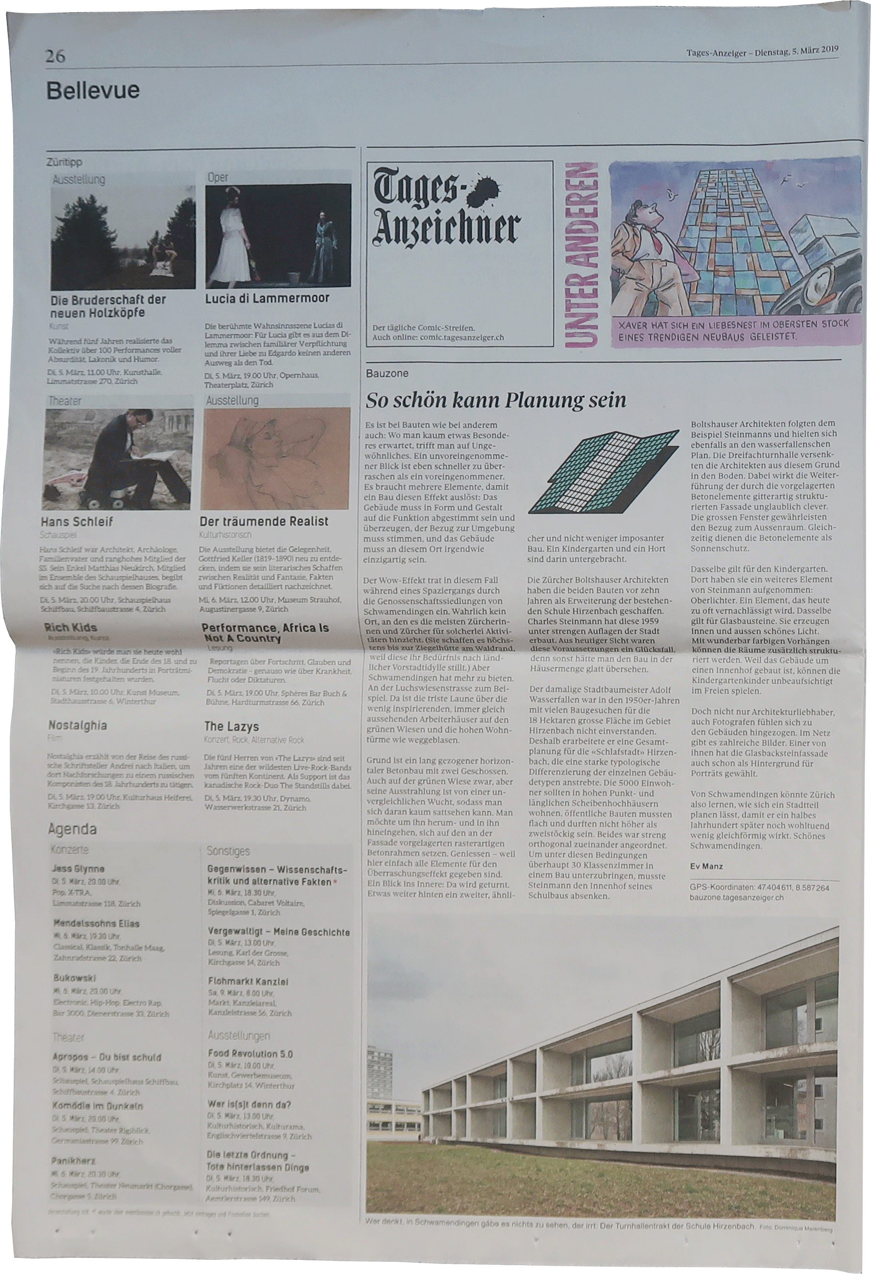 Boltshauser Architekten Tages Anzeiger Schulhaus Hirzenbach