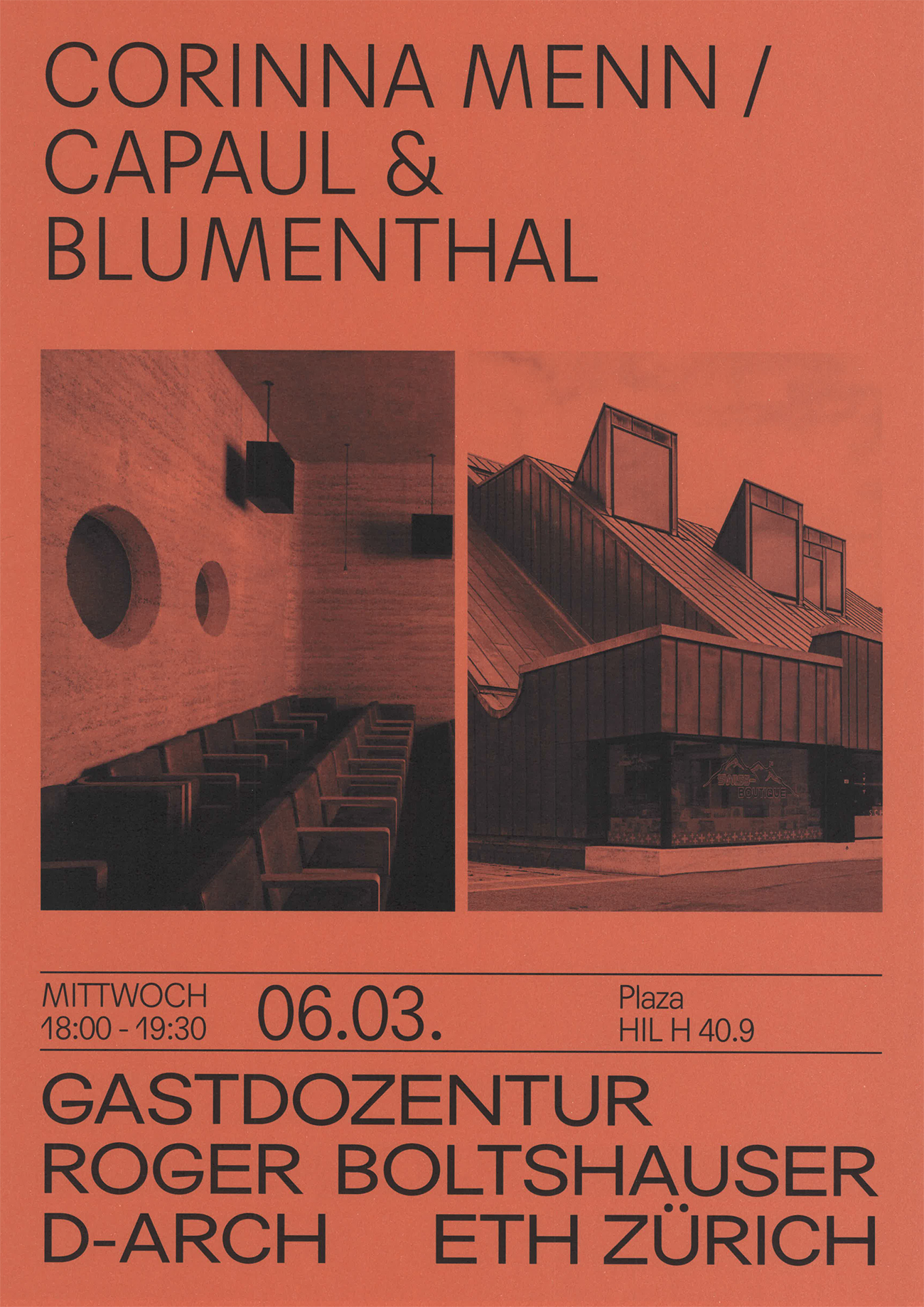 Boltshauser Architekten Vortrag Corinna Menn und Gordian Blumenthal FS19