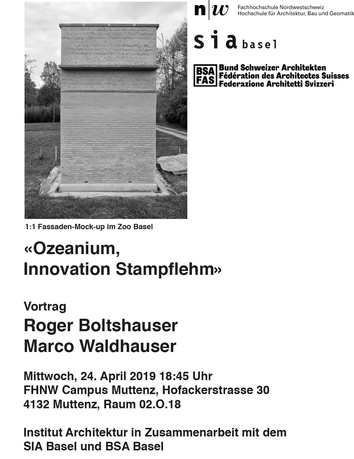 Boltshauser Architekten Vortrag Ozeanium FHNW Muttenz