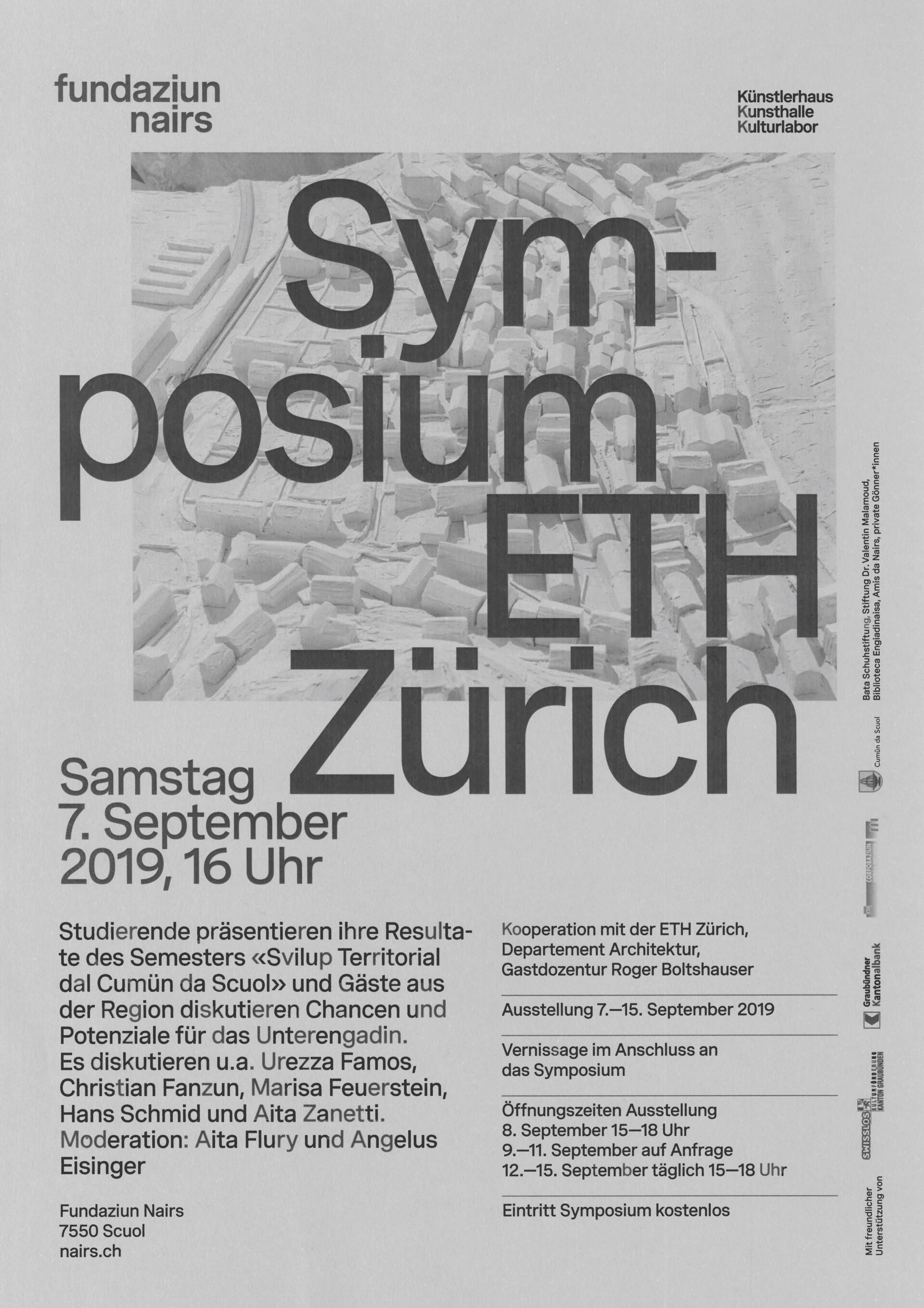 Boltshauser Architekten Ausstellungseröffnung mit Symposium Fundaziun Nairs Scuol