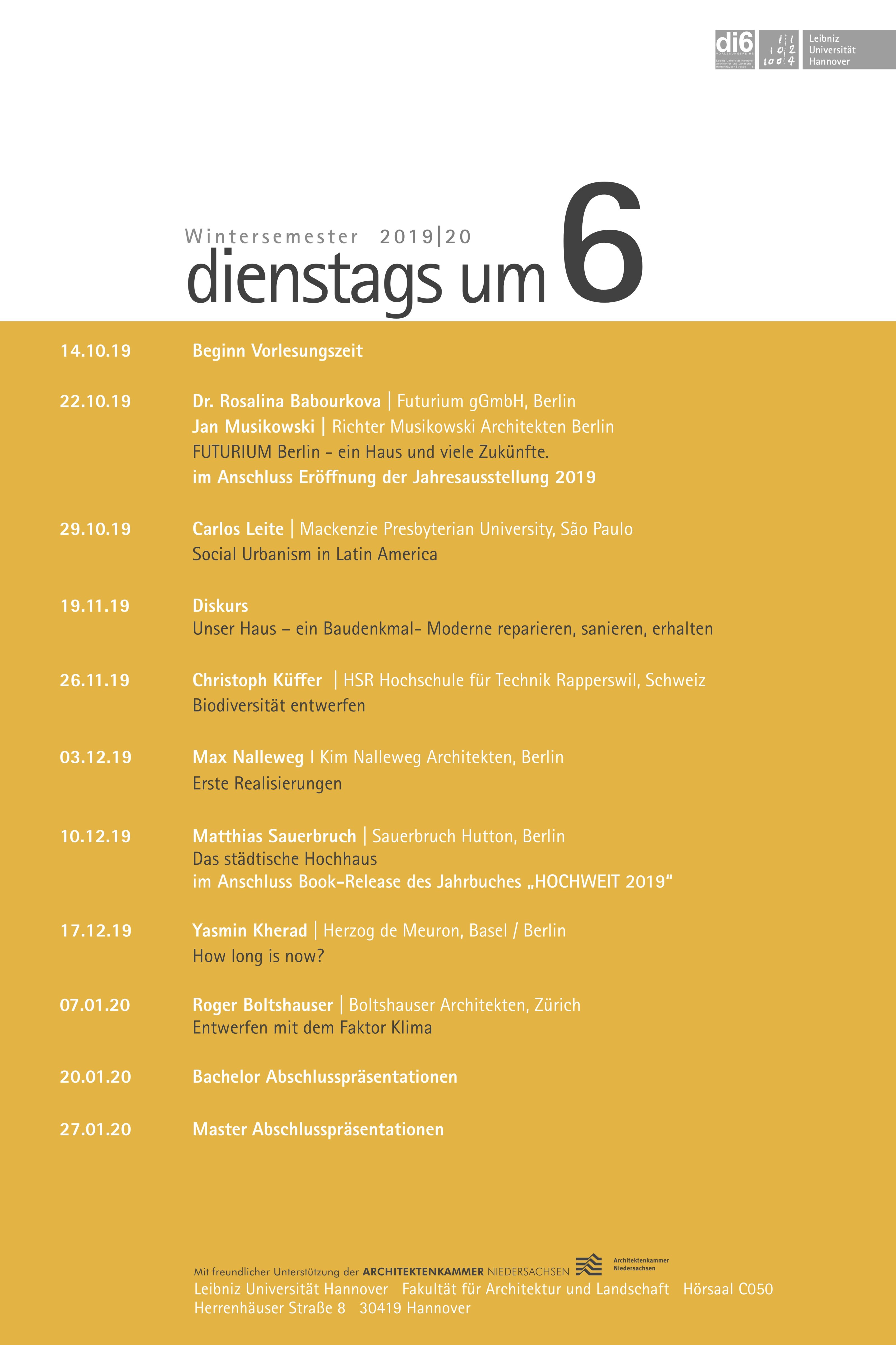 Boltshauser Architekten Vortrag Leibniz Universität Hannover