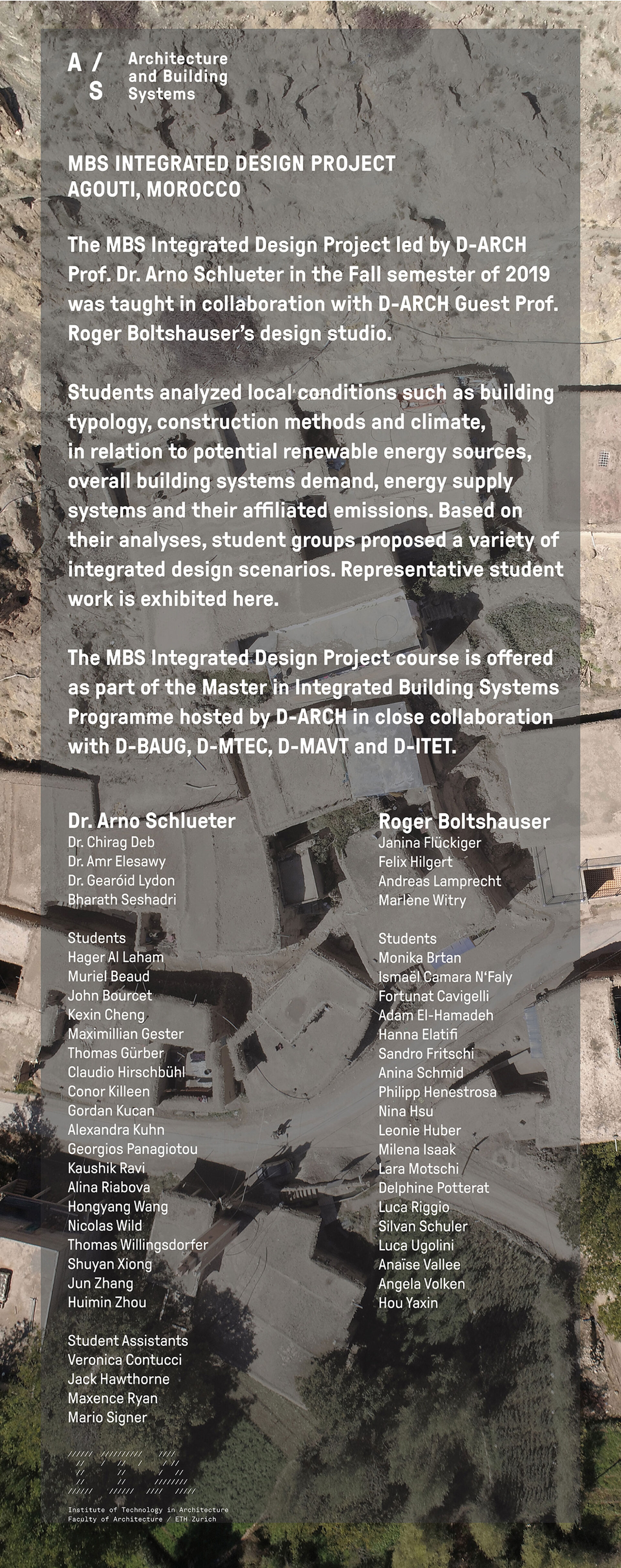 Boltshauser Architekten Ausstellung Professur Schlueter