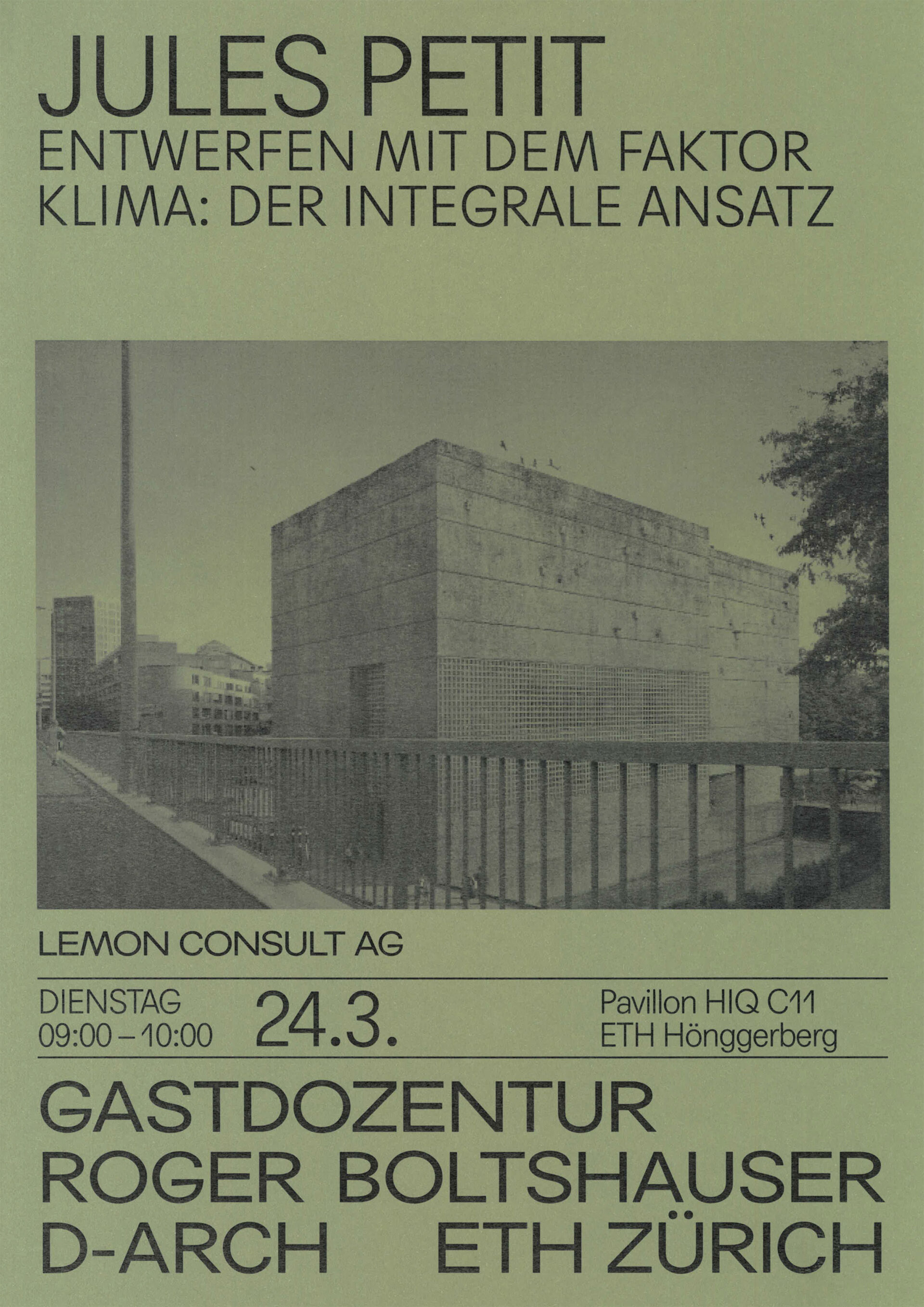 Boltshauser Architekten Vortrag FS20 Jules Petit