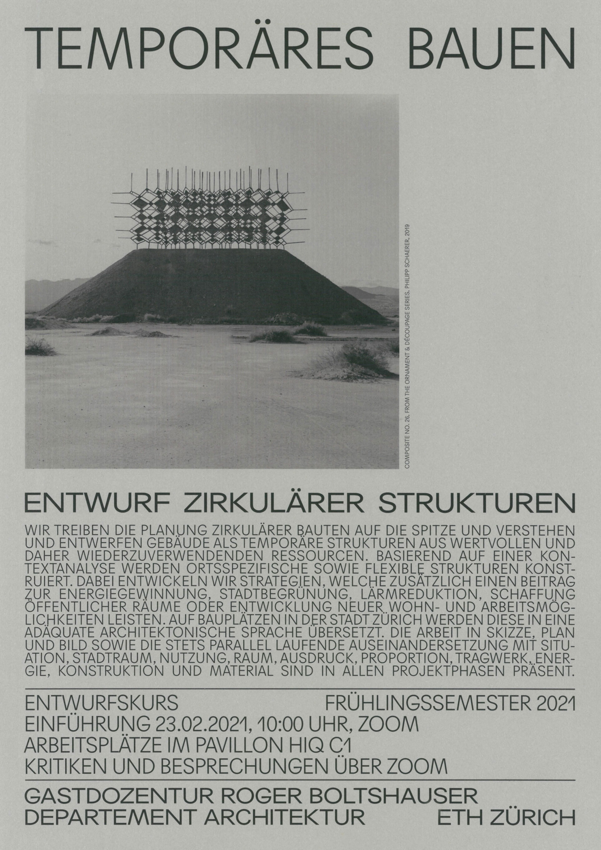 Boltshauser Architekten Entwurfsklasse FS21