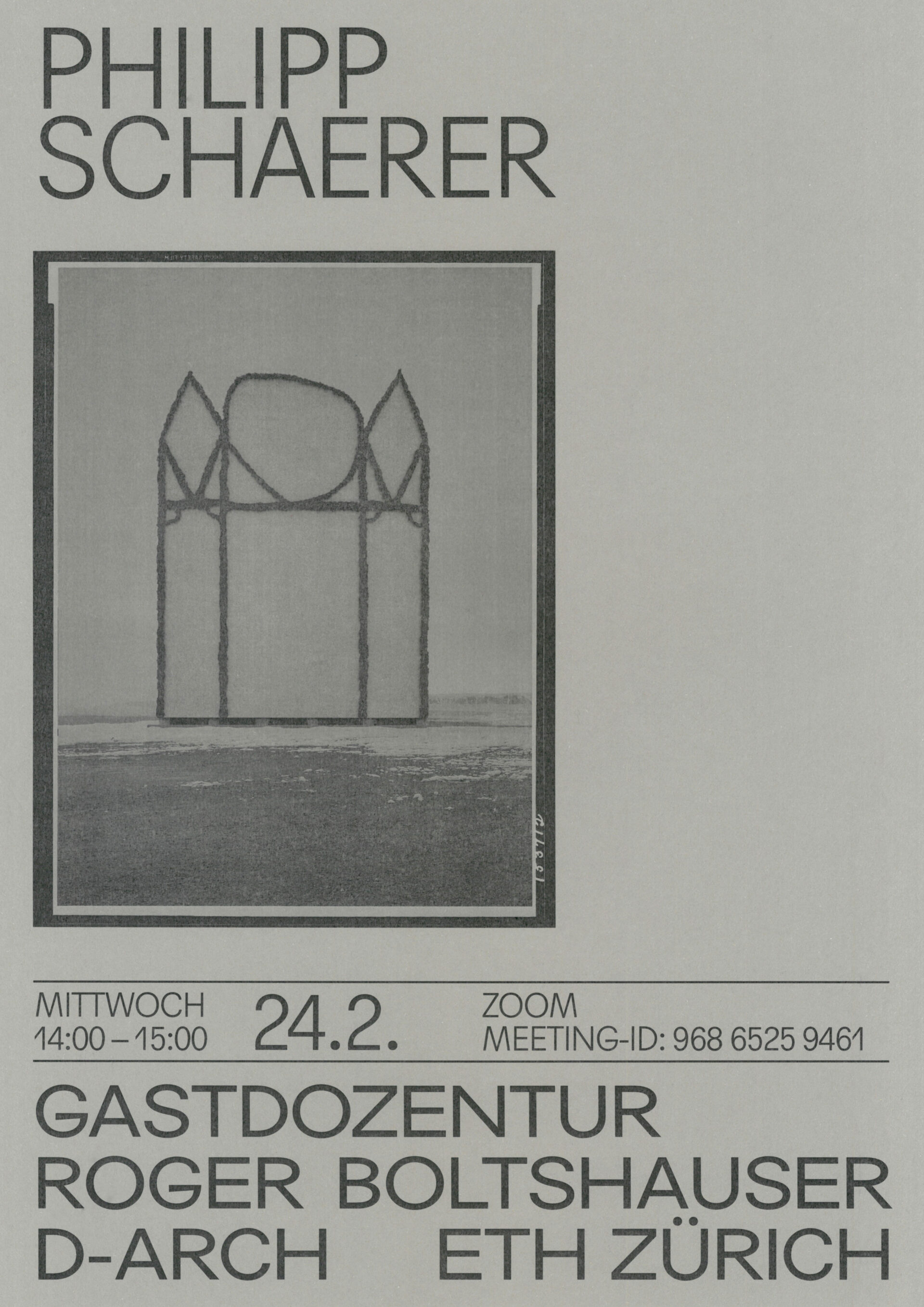 Boltshauser Architekten Plakat Philipp Schaerer