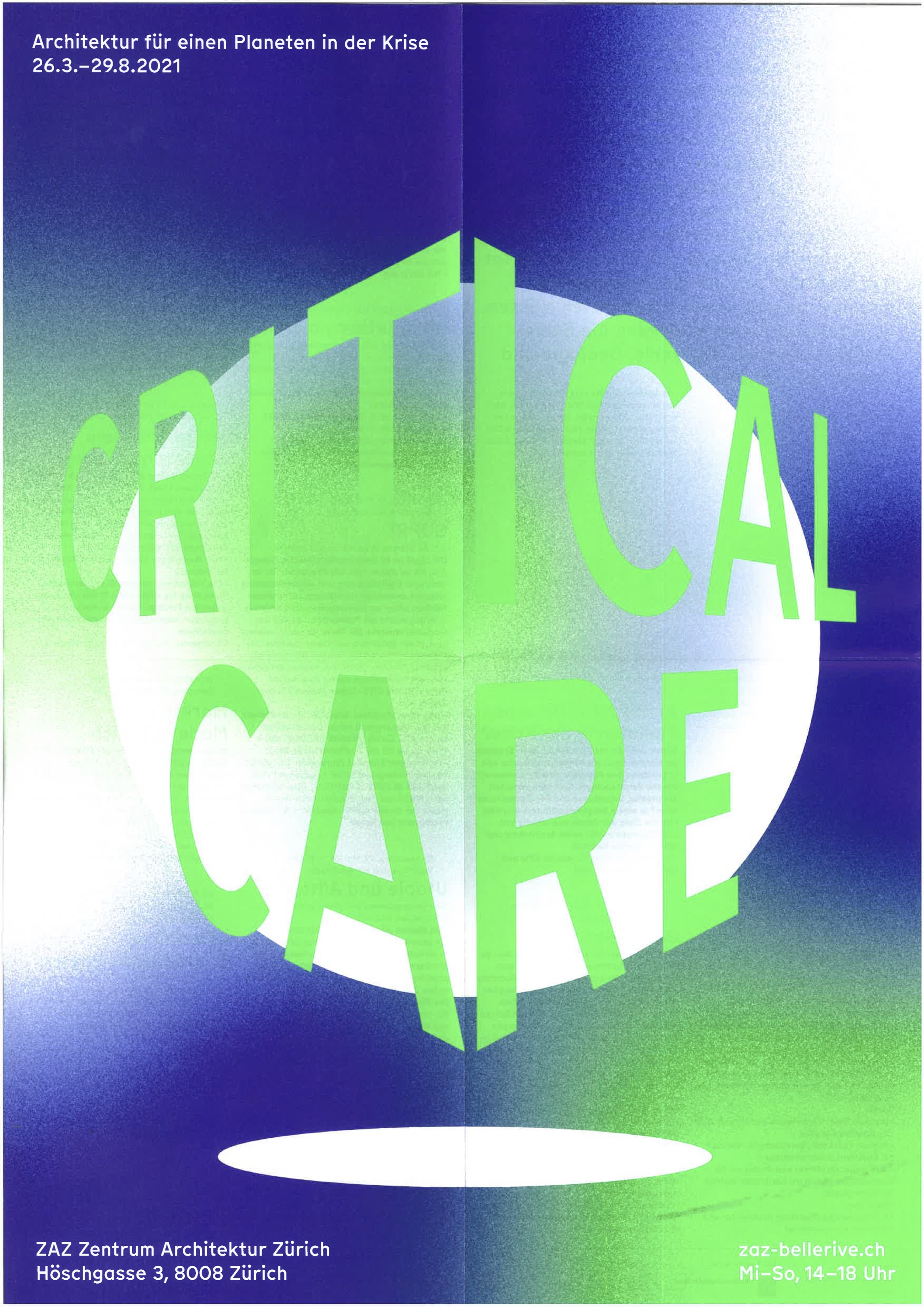 Boltshauser Architekten Ausstellung Critical Care Countdown 2030 ZAZ
