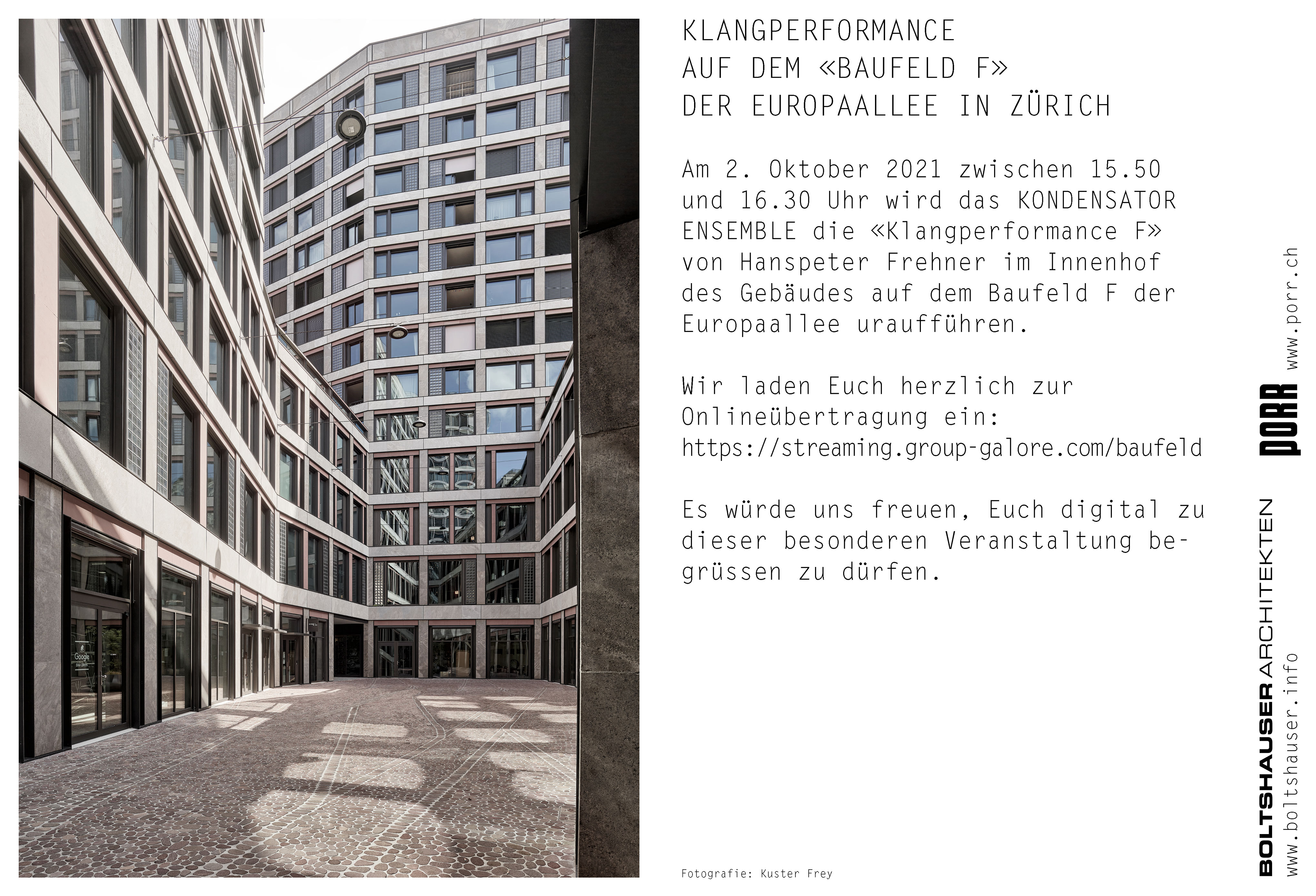 Boltshauser Architekten Klangperformance Baufeld F Europaallee