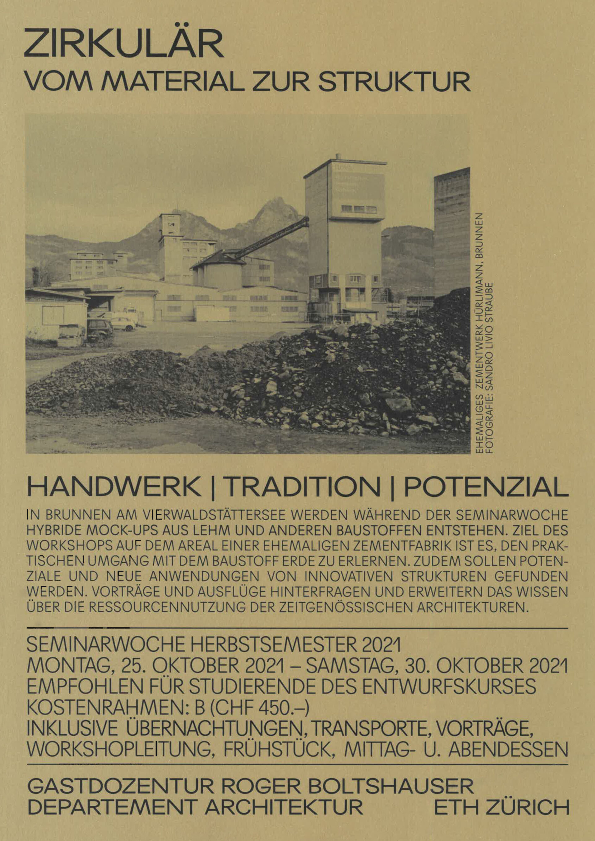 Boltshauser Architekten Seminarwoche HS21