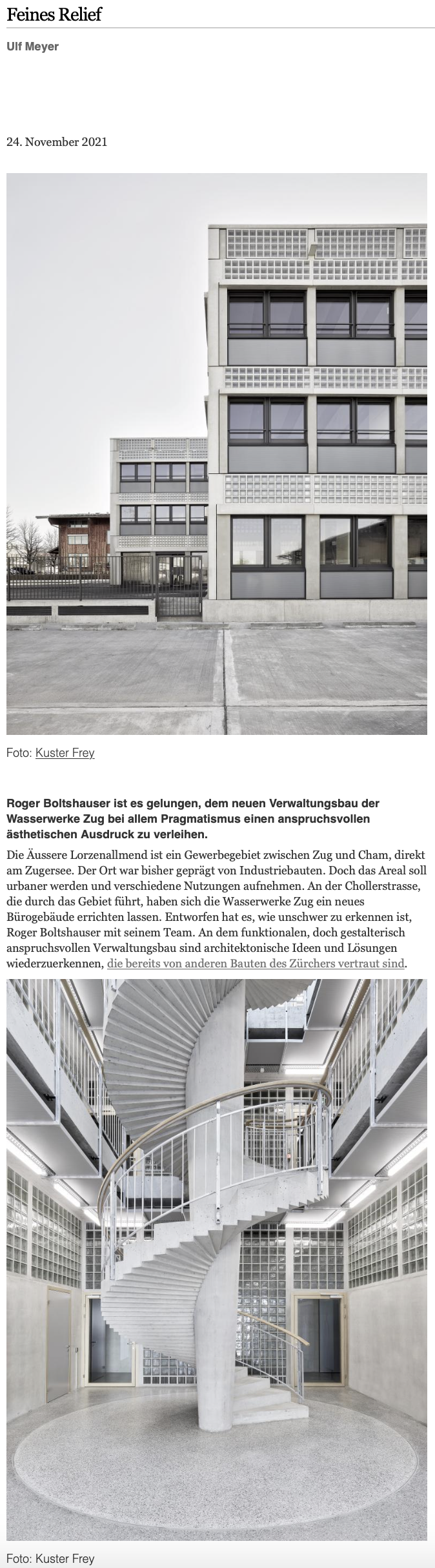 Boltshauser Architekten swiss architects Chollerstrasse