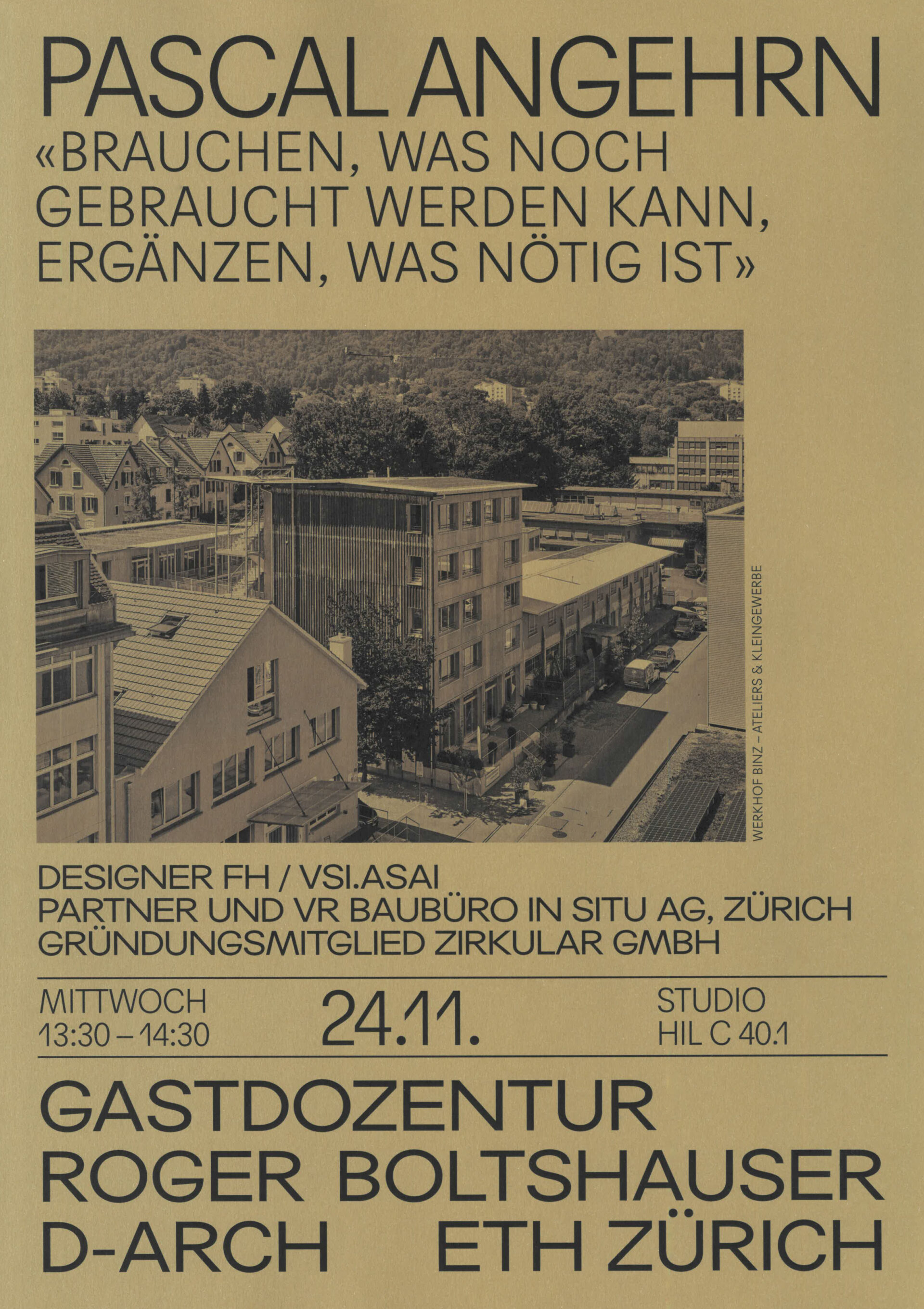 Boltshauser Architekten Vortrag Pascal Angehrn