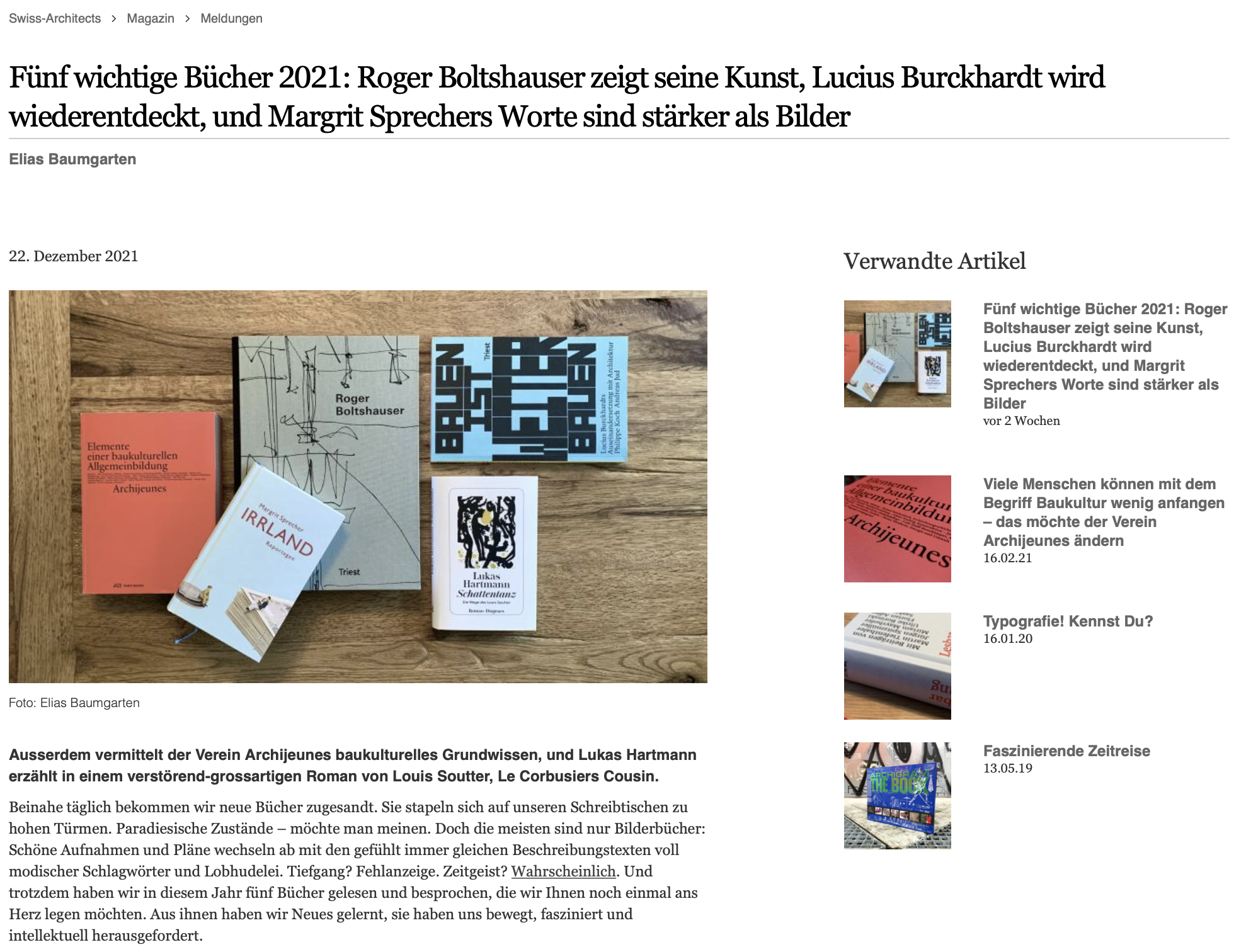 Boltshauser Architekten swiss architects Bueromonografie