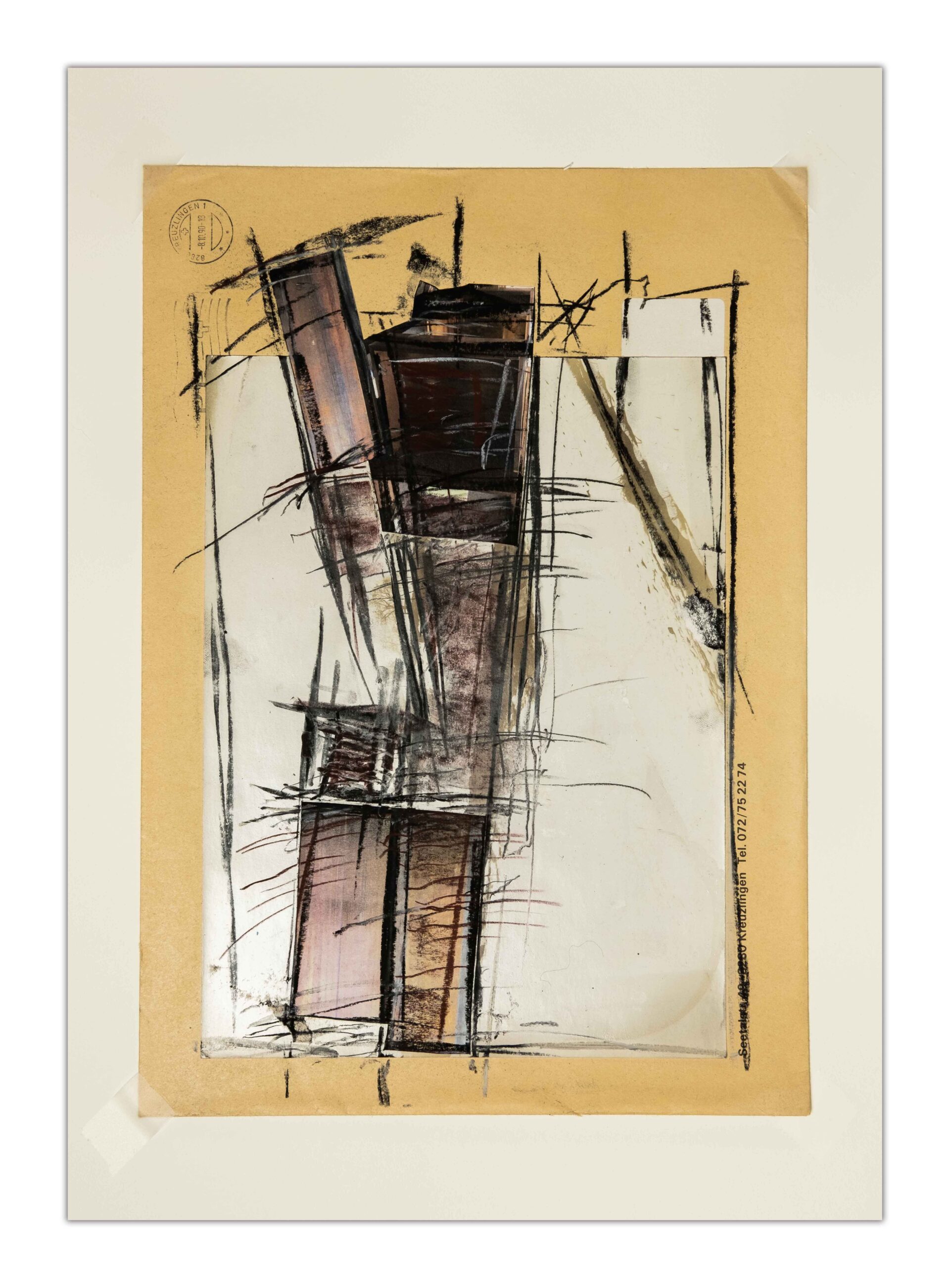 Boltshauser Architekten Mappe 6 Nr. 6 Collageskizze auf Couvert Roger Boltshauser 2015-2020