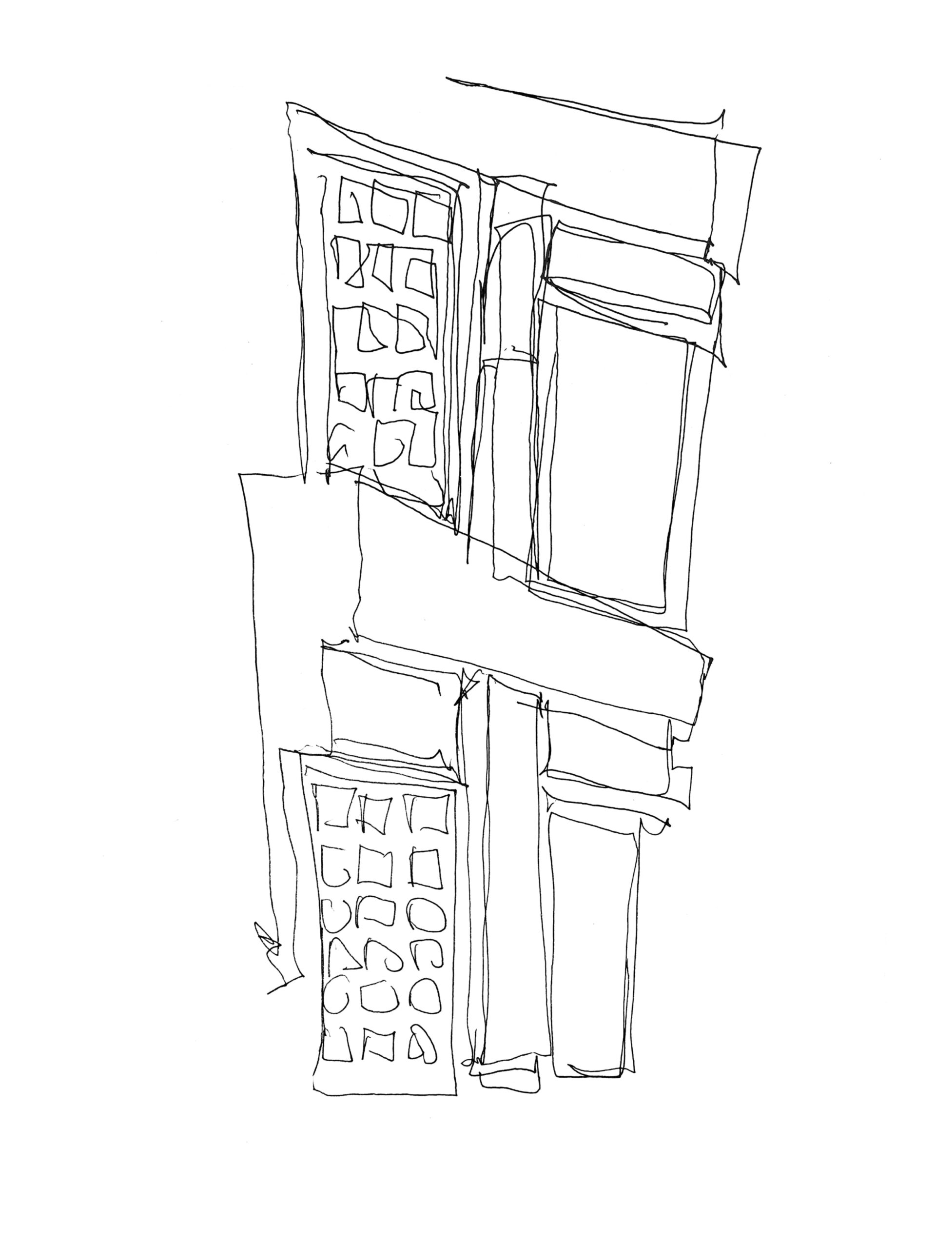 Boltshauser-Architekten-Baufeld-F-Europaallee-Skizze-Roger-Boltshauser