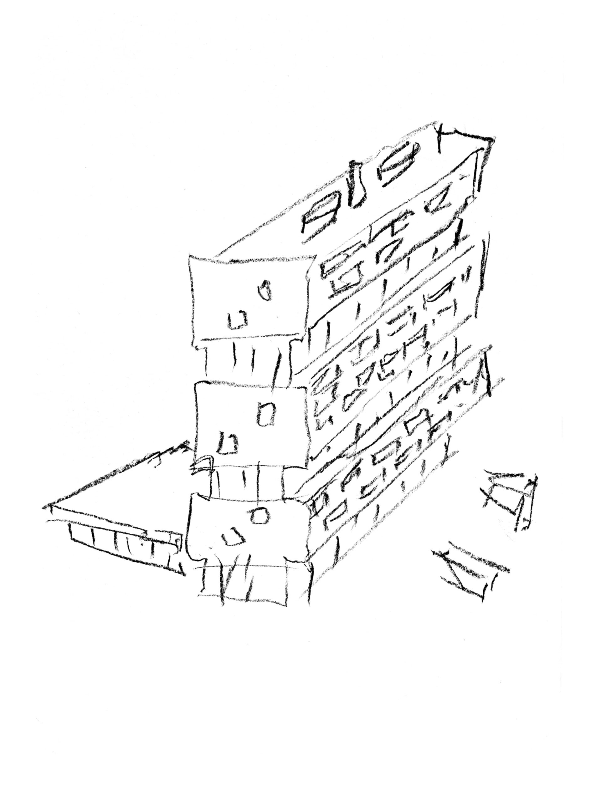 Boltshauser-Architekten-Wohnhochhaus-Hirzenbach-Skizze-Roger-Boltshauser