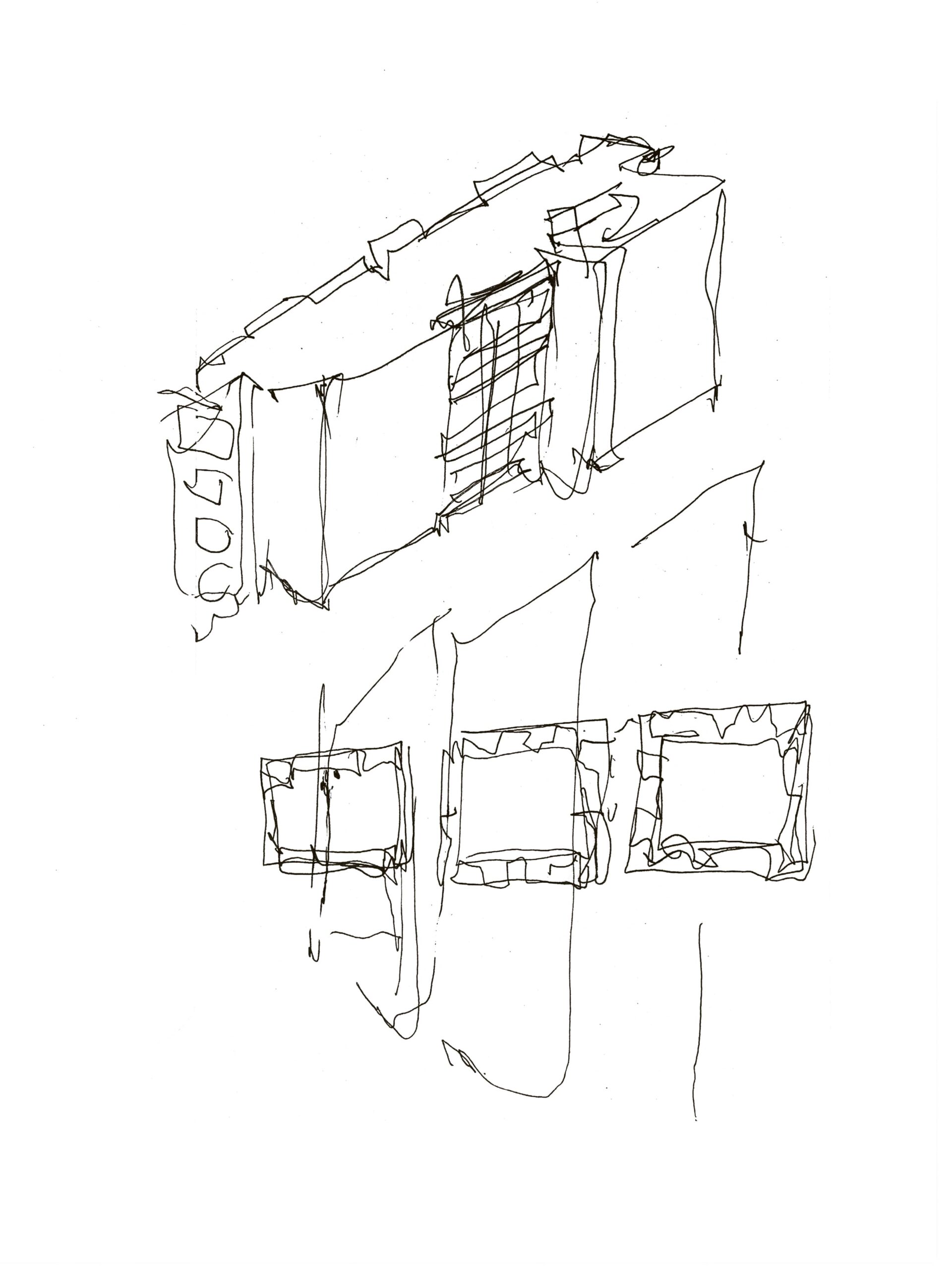 Boltshauser-Architekten-Wohnungsbau-Lenzburg-Skizze-Roger-Boltshauser