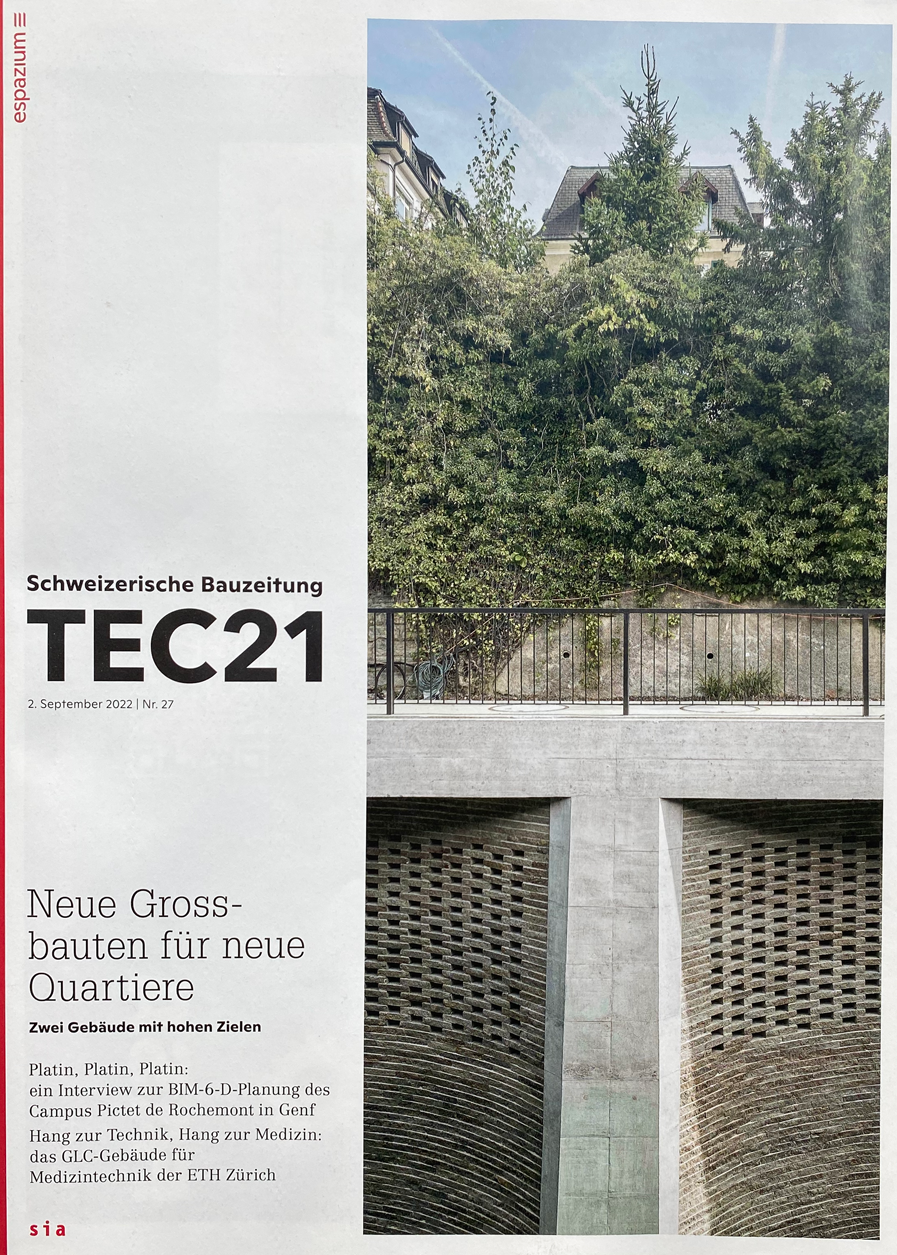Boltshauser Architekten tec21 Forschungsgebäude GLC ETH Zürich