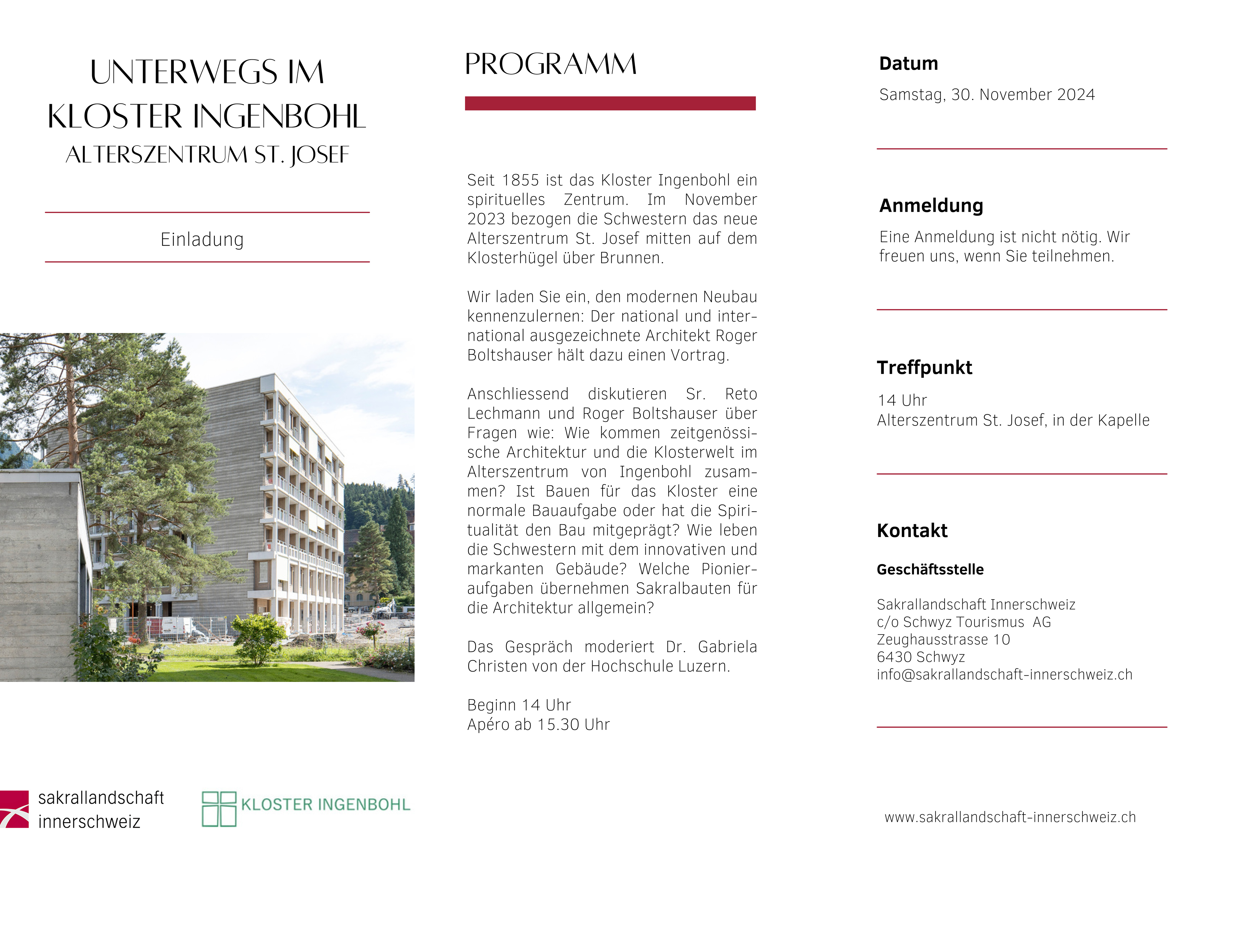 Boltshauser-Architekten-2024-Einladung-Besichtigung-Kloster-Ingenbohl