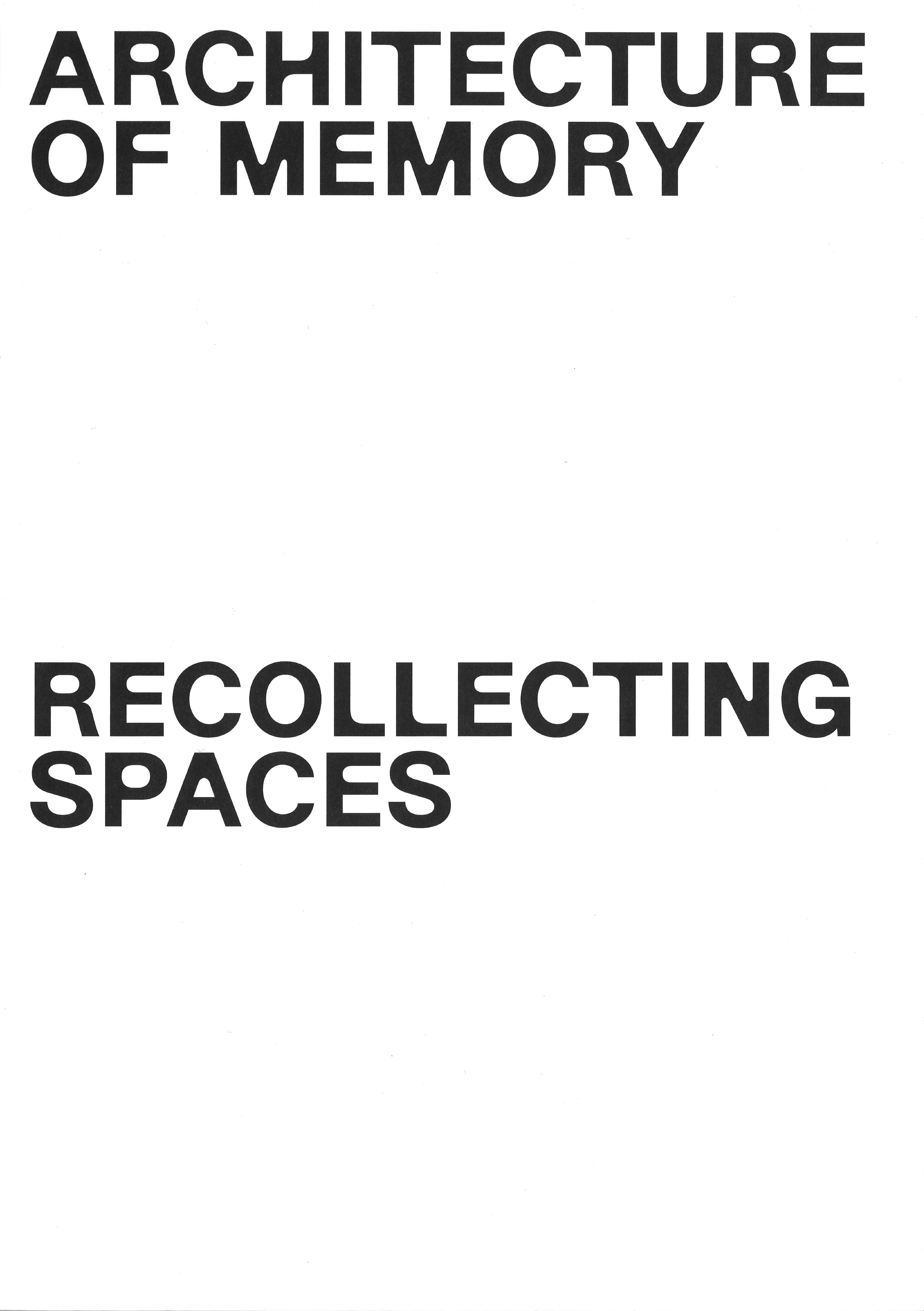 Boltshauser-Architekten-Architecture-of-Memory-Recollecting-Space-Titelseite
